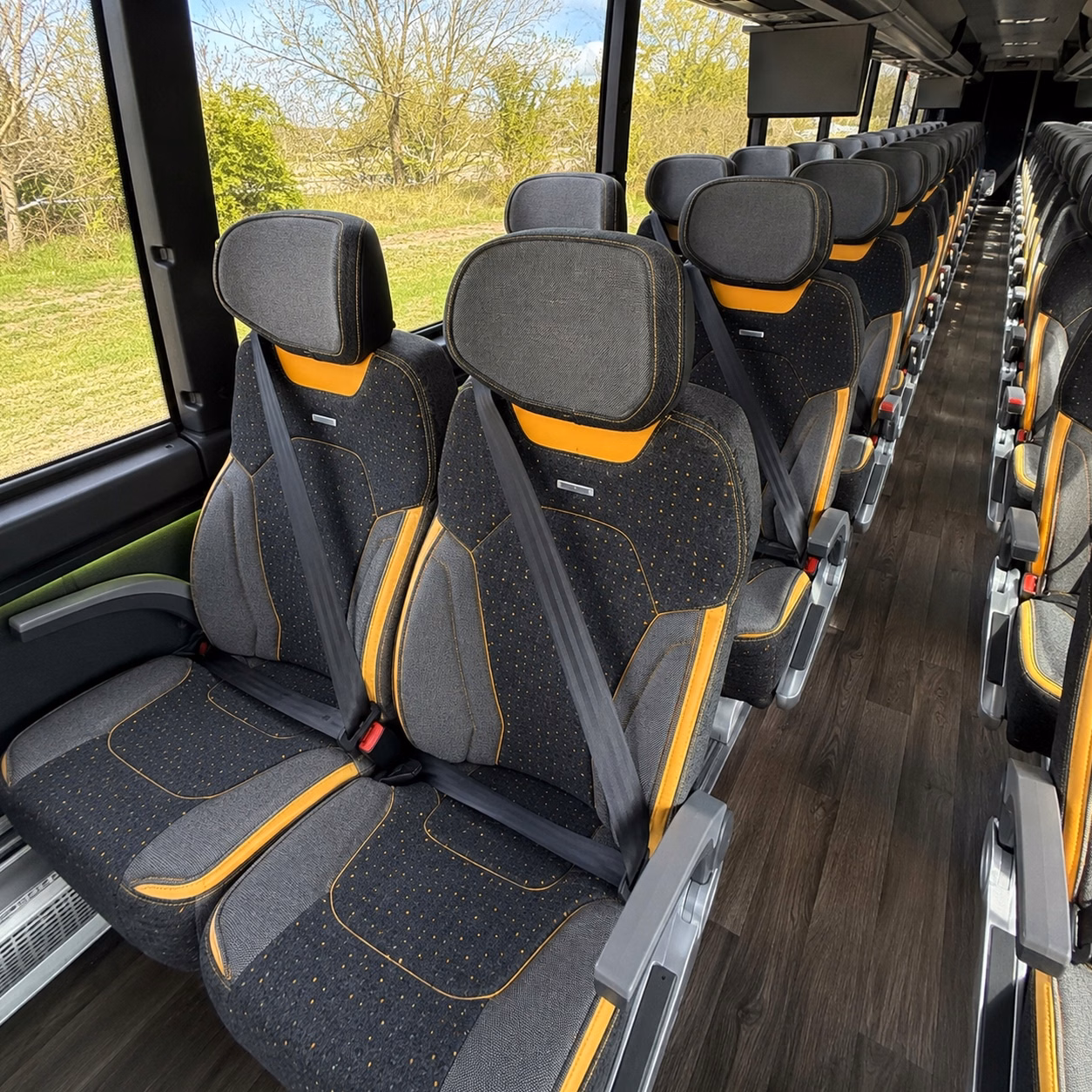 memphis charter bus rental interior